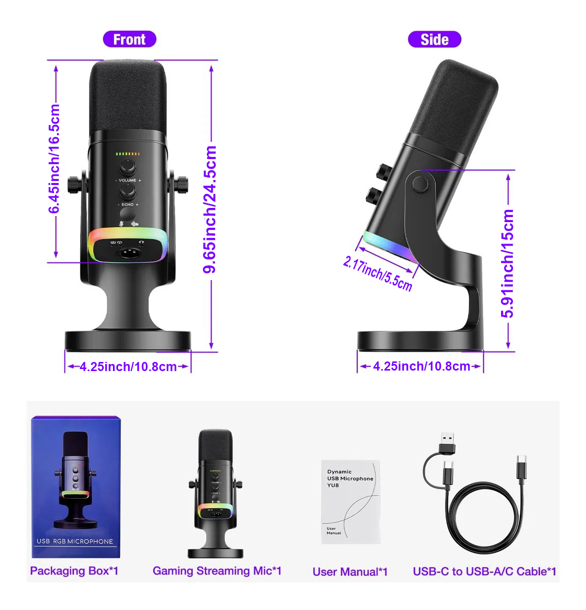 USB/XLR Dynamic Microphone for - Gaming Headset Rgb ulasan dan harga