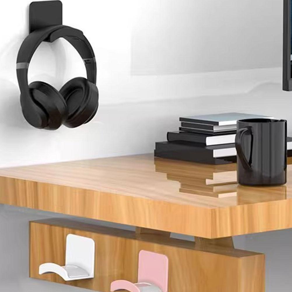 2Pcs Universal Plastic Wall Mo - Headphone Stand Desk ulasan dan harga