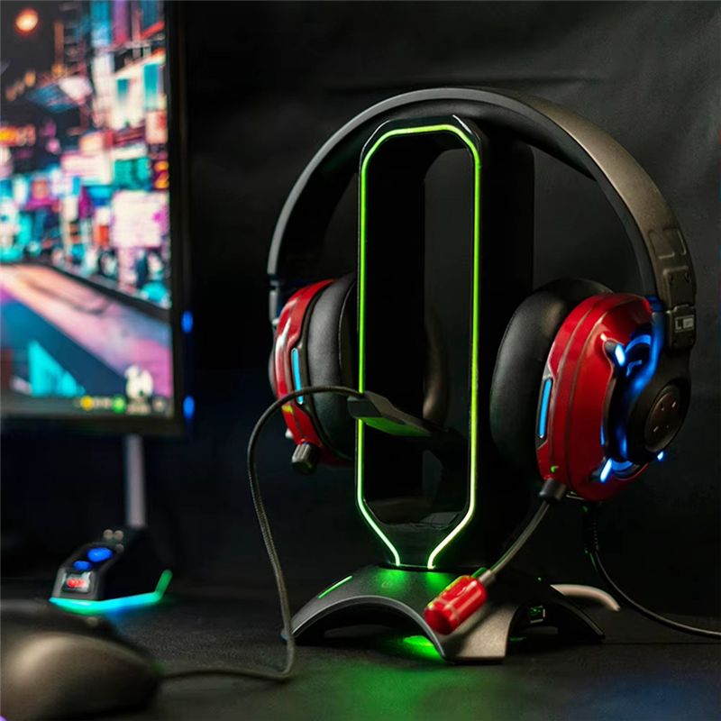 B27B RGB Gaming Headphone Stan - Headphone Stand Desk ulasan dan harga