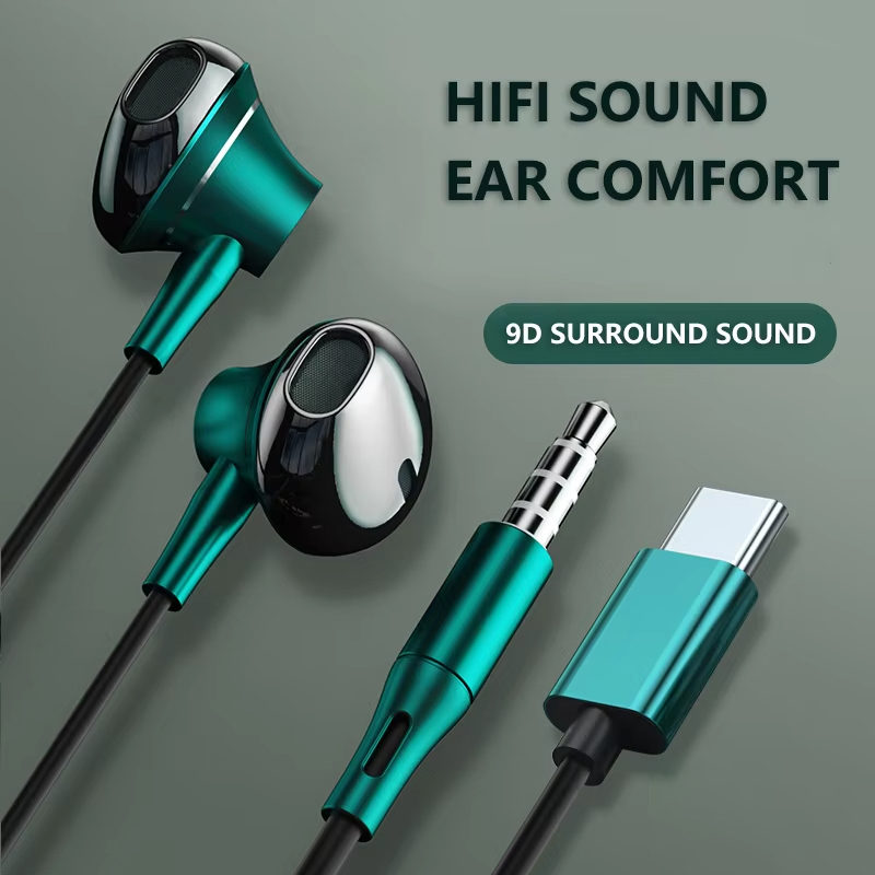9D Bass Stereo Type C and 3.5m - Audiophile Headphone Wired ulasan dan harga
