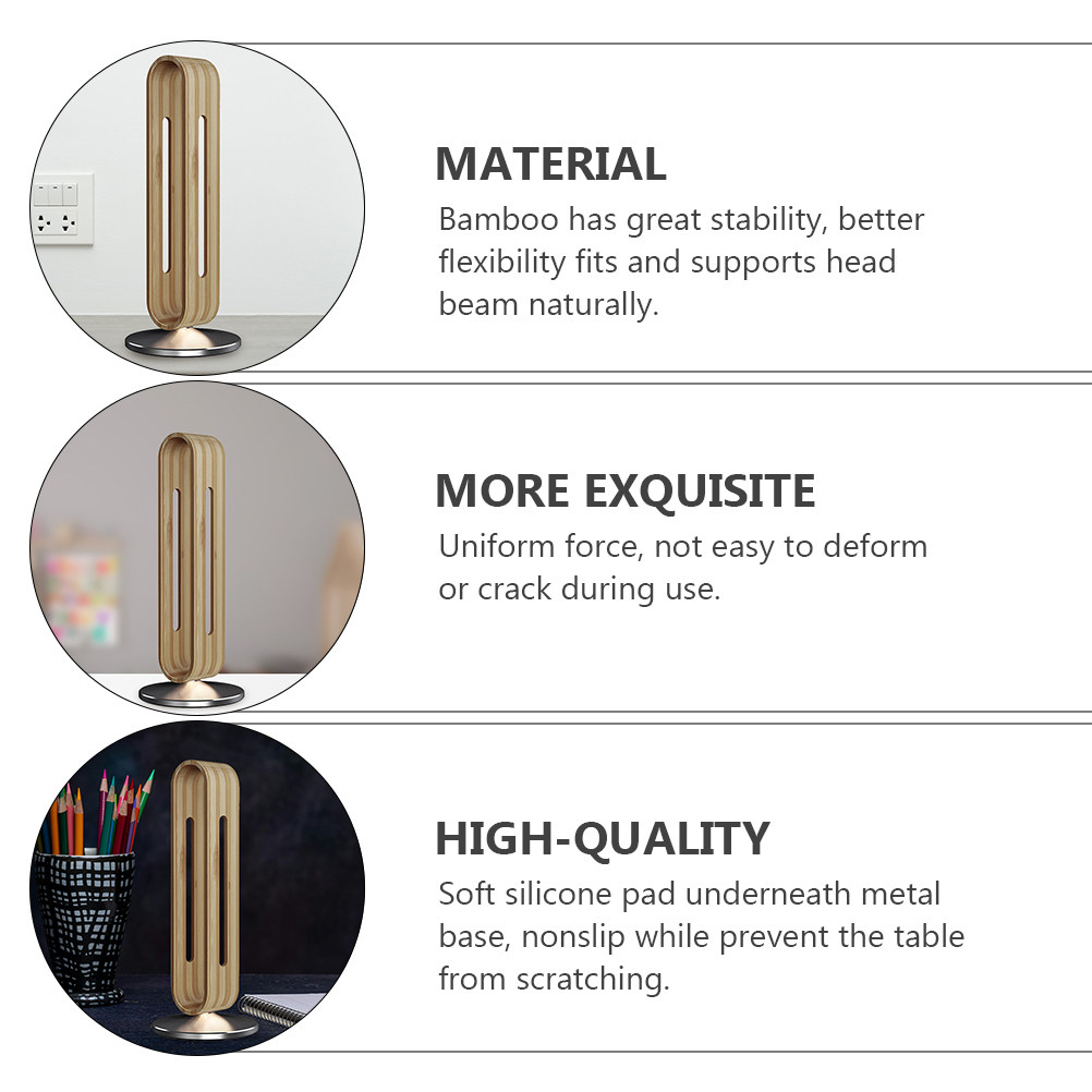 Premium Bamboo Headset Storage - Headphone Stand Desk ulasan dan harga